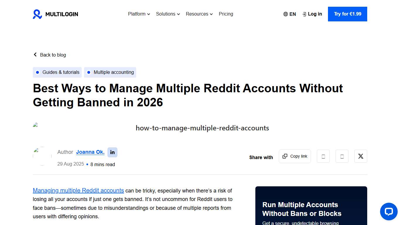 How to Manage Multiple Reddit Accounts in 2026
